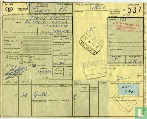 Waybill DC 1809 - Image 1