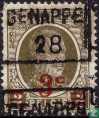 King Albert I, with overprint