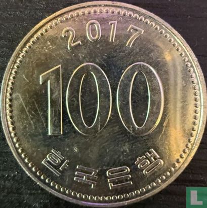 Corée du Sud 100 won 2017 - Image 1