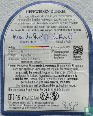 Engel hefeweizen dunkel - Image 2