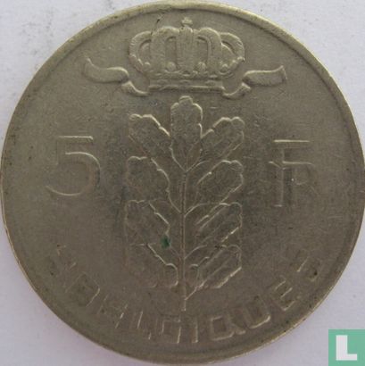 België 5 francs 1965 (FRA) - Afbeelding 2