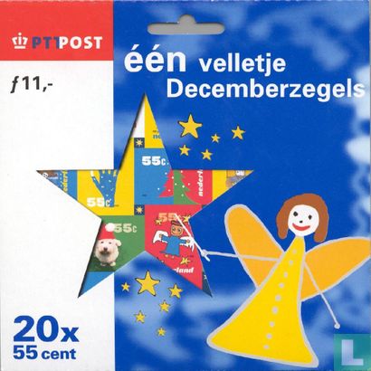 Une feuille de timbres de décembre