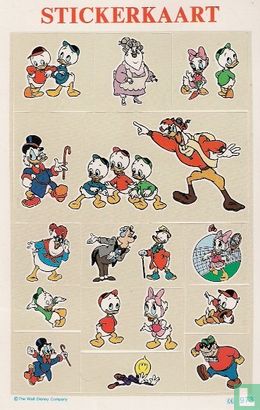 Diverse Disney ansichtkaart met stickers          