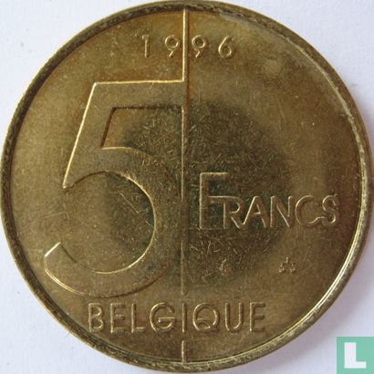 België 5 francs 1996 (FRA) - Afbeelding 1