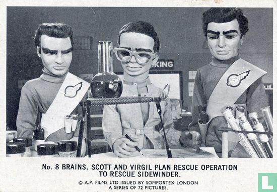 Brains, Scott and Virgil plan rescue operation to rescue sidewinder. - Afbeelding 1