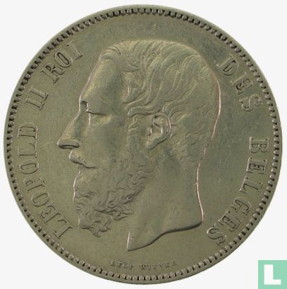 België 5 francs 1875 - Afbeelding 2