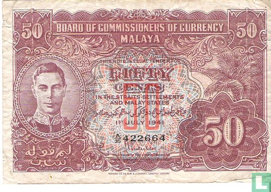 Malaya 50 Cents - Image 1