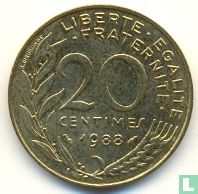 Frankreich 20 Centime 1988 - Bild 1