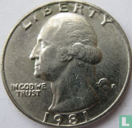 Verenigde Staten ¼ dollar 1981 (P) - Afbeelding 1