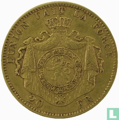 Belgium 20 francs 1877 - Image 2