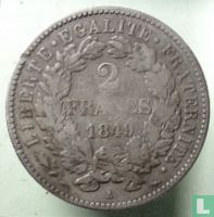 Frankrijk 2 francs 1849 (A) - Afbeelding 1