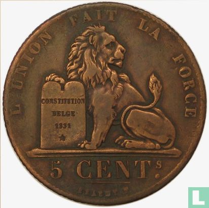 België 5 centimes 1833 - Afbeelding 2