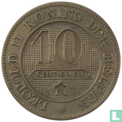 Belgien 10 Centime 1895 (NLD) - Bild 2