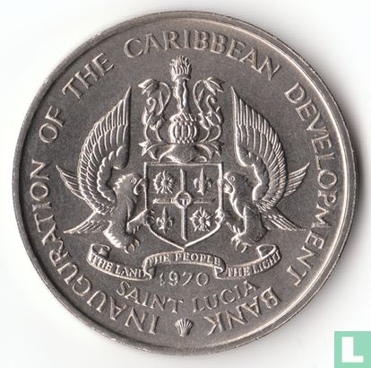 Sainte-Lucie 4 dollars 1970 "FAO - Inauguration of the Caribbean Development Bank" - Image 1