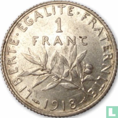 Frankrijk 1 franc 1918 - Afbeelding 1