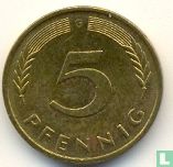 Germany 5 pfennig 1991 (G) - Image 2
