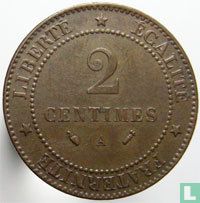 France 2 centimes 1893 - Image 2