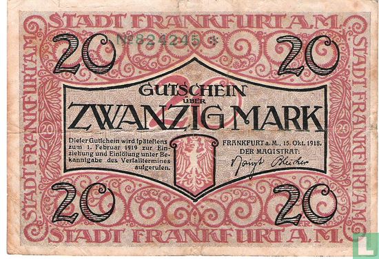 Frankfurt 20 Mark - Image 1
