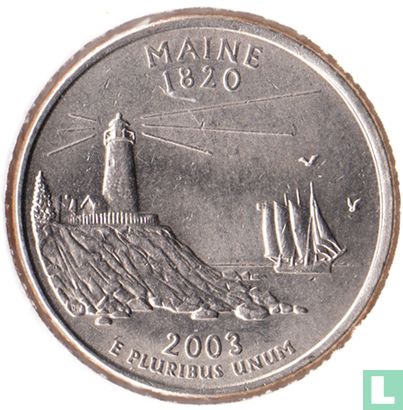 Verenigde Staten ¼ dollar 2003 (P) "Maine" - Afbeelding 1