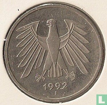 Duitsland 5 mark 1992 (F) - Afbeelding 1