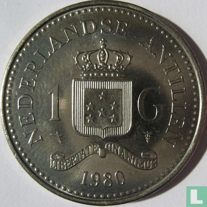 Antilles néerlandaises 1 gulden 1980 (Beatrix) - Image 1