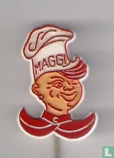 Maggi [rood op wit + ingekleurd gezicht]