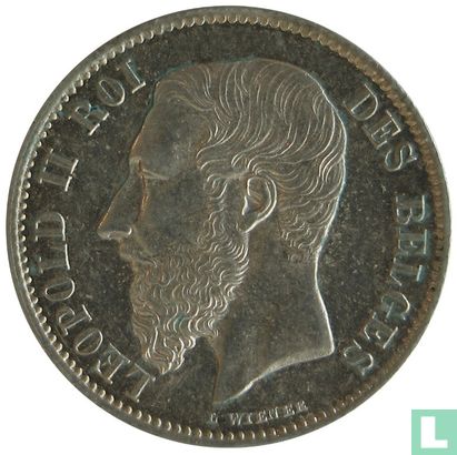 België 50 centimes 1868 - Afbeelding 2