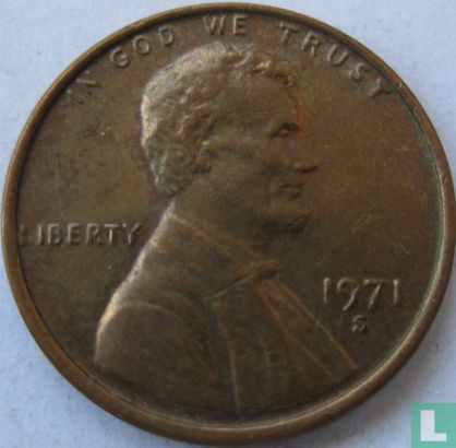 États-Unis 1 cent 1971 (S - type 1) - Image 1