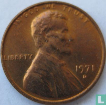 États-Unis 1 cent 1971 (D) - Image 1