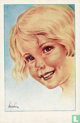 Meisje met kort blond haar - Afbeelding 1