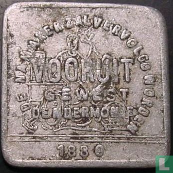 België 1 broodkaart 1880 "Dendermonde" (vierkant) - Image 1