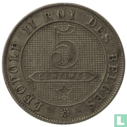 België 5 centimes 1898 (FRA) - Afbeelding 2