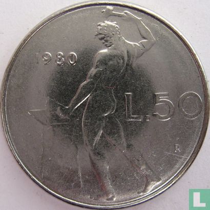 Italy 50 lire 1980 - Image 1