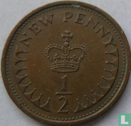 Royaume-Uni ½ new penny 1975 - Image 2