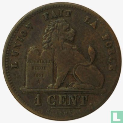 België 1 centime 1857 (type 1) - Afbeelding 2