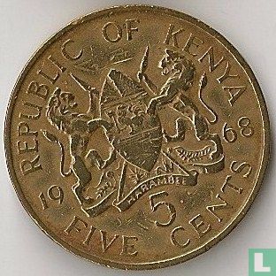 Kenia 5 Cent 1968 - Bild 1