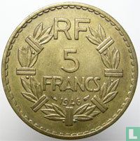 France 5 francs 1946 (without letter - aluminium bronze) - Image 1