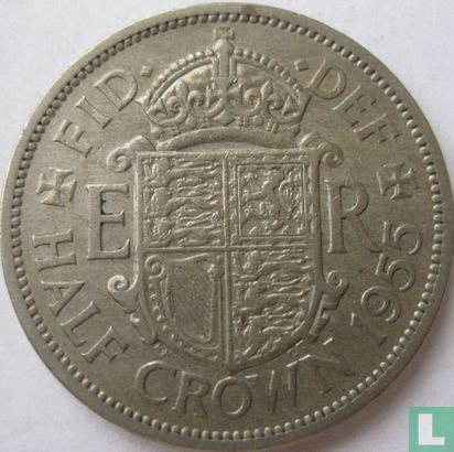 Verenigd Koninkrijk ½ crown 1955 - Afbeelding 1
