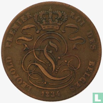België 5 centimes 1834 (met punt) - Afbeelding 1