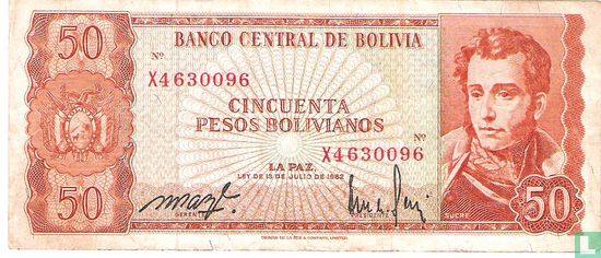 Bolivie 50 Pesos Bolivianos - Image 1