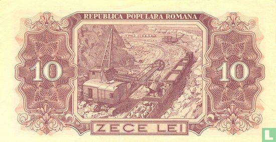 Romania 10 Lei 1952 - Image 2