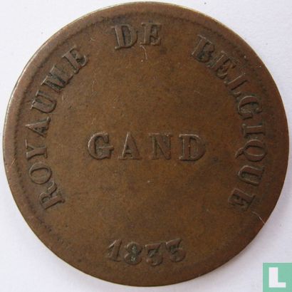 België 5 centimes 1833 Monnaie Fictive, Gent - Afbeelding 1