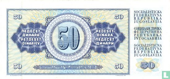 Jugoslawien 50 Dinara 1968 (P83c) - Bild 2