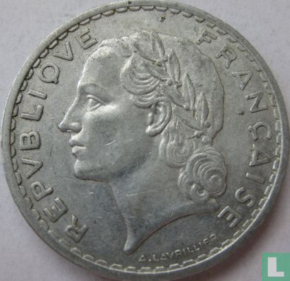 Frankrijk 5 francs 1949 (zonder B) - Afbeelding 2