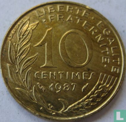 Frankrijk 10 centimes 1987 - Afbeelding 1