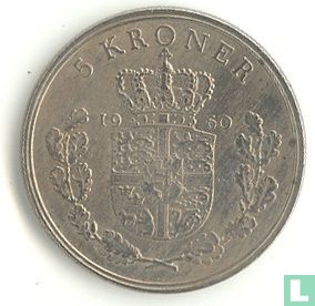 Denemarken 5 kroner 1960 - Afbeelding 1