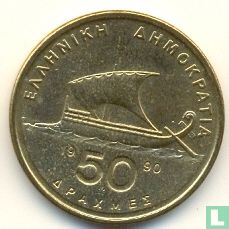Griekenland 50 drachmes 1990 - Afbeelding 1