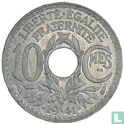 Frankrijk 10 centimes 1941 (type 3) - Afbeelding 1
