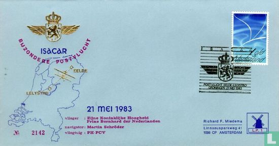 Special mail flight Eelde - Lelystad
