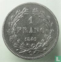 Frankrijk 1 franc 1845 (W) - Afbeelding 1